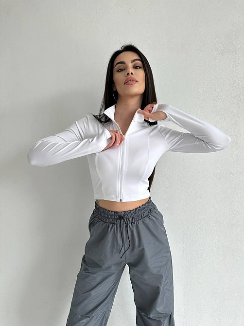 Женский прогулочный костюм двойка: кофта и штаны микродайвинг + плащевка Одесса - изображение 6