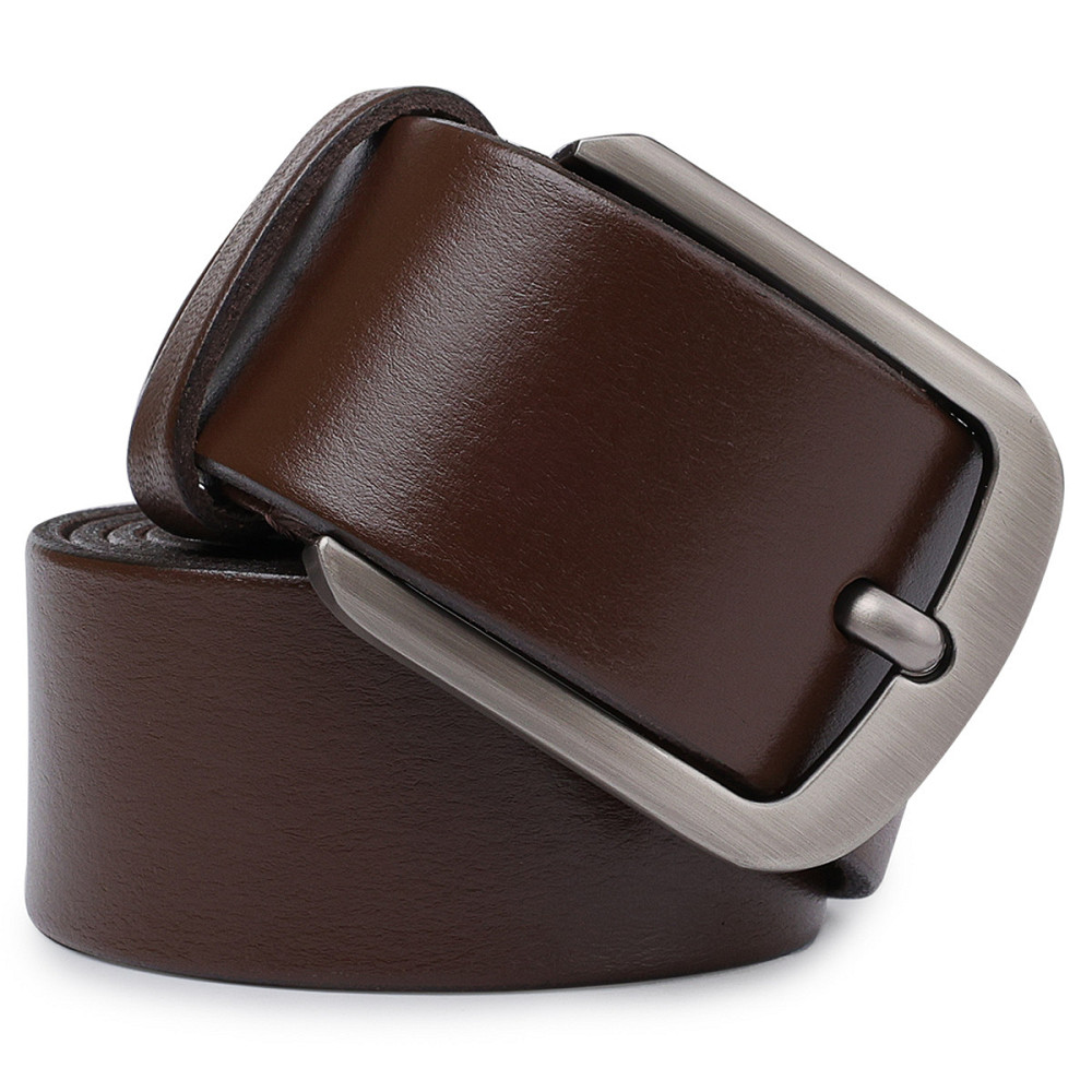 Кожаный мужской гладкий ремень Vintage 20726 Коричневый Киев - изображение 2