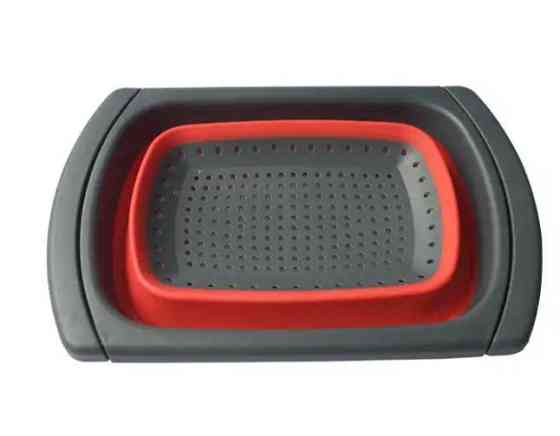 Складний силіконовий друшлак COLLAPSIBLE FILTER BASKETS 38 см Великий Дніпро