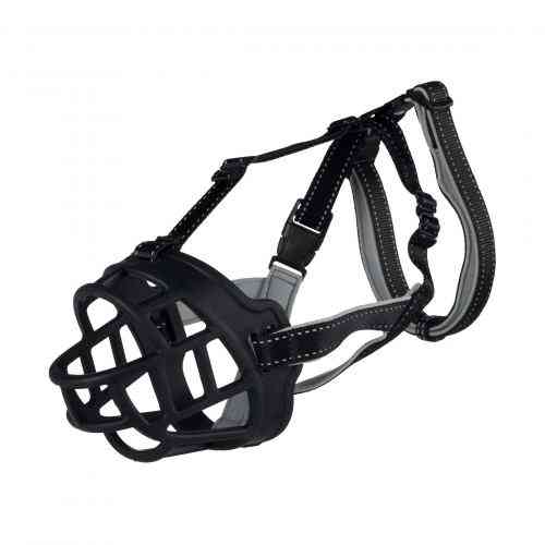 Намордник Trixie Muzzle Flex для собак чорний силікон M-L 27 см Київ