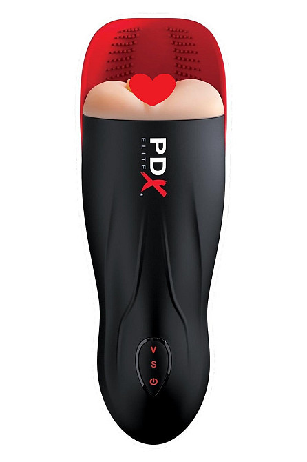 Вібромастурбатор вагіна в колбі Pipedream PDX Elite Fuck-O-Matic чорний, 27 см Sex Aura Київ - фото 1