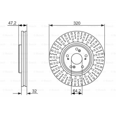 Гальмівний диск Bosch 0 986 479 741 Вінниця - фото 2