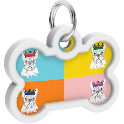 Адресник для тварин WAUDOG Smart ID з QR паспортом "Французький бульдог", кістка 40х28 мм (0640-0209) Вінниця - фото 4