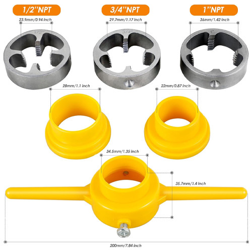 Набор сантехнический ручной для нарезки резьбы пластиковых ППР труб 6вещей Вінниця - фото 5