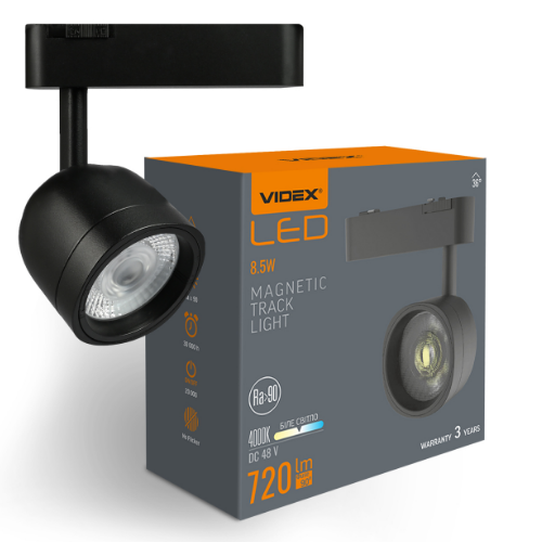 Світильник магнітний трековий 8,5W 4000К 48V чорний VL-TRMS-LA76B Videx Житомир - изображение 10