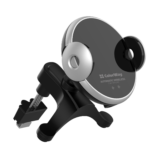 Тримач автомобільний для мобільного + БЗП 2в1 Dashboard+Air Vent ColorWay CW-CHAW039Q-BK Житомир