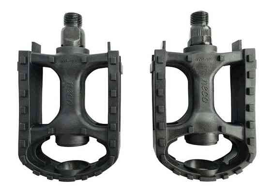 Педалі велосипедні гірські (з катафотами, пластик, широкі, чорні) (WP-97) KL Мукачево