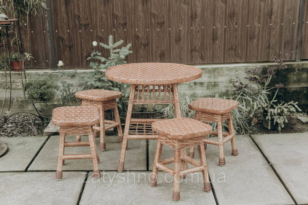 Мебель плетеная для дачи | стулья плетеные из лозы | плетеные 4 стулья стол Киев - изображение 2