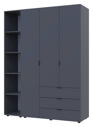 Комплект шкафов для одежды Doros Гелар (2 шт.) 154,4х49,5х203,4 см Графит (DRS-011147) Львов