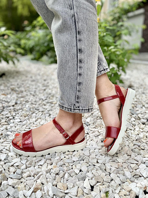 Mermaid Босоніжки жіночі 801 бордові (літо, лак натуральний) (947) 37р.40р. Коломыя - изображение 10