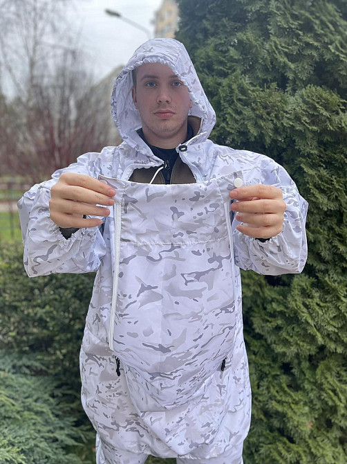 Тактический маскировочный костюм (плащевка 100% полиэстер) Белый мультикам Винница - изображение 3