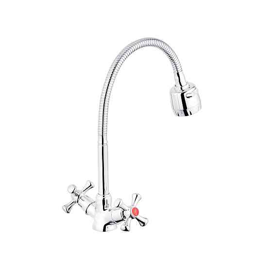 Змішувач для кухні з гнучким виливом Kroner KRM Rhein - C030-1 2 режими лійки Київ