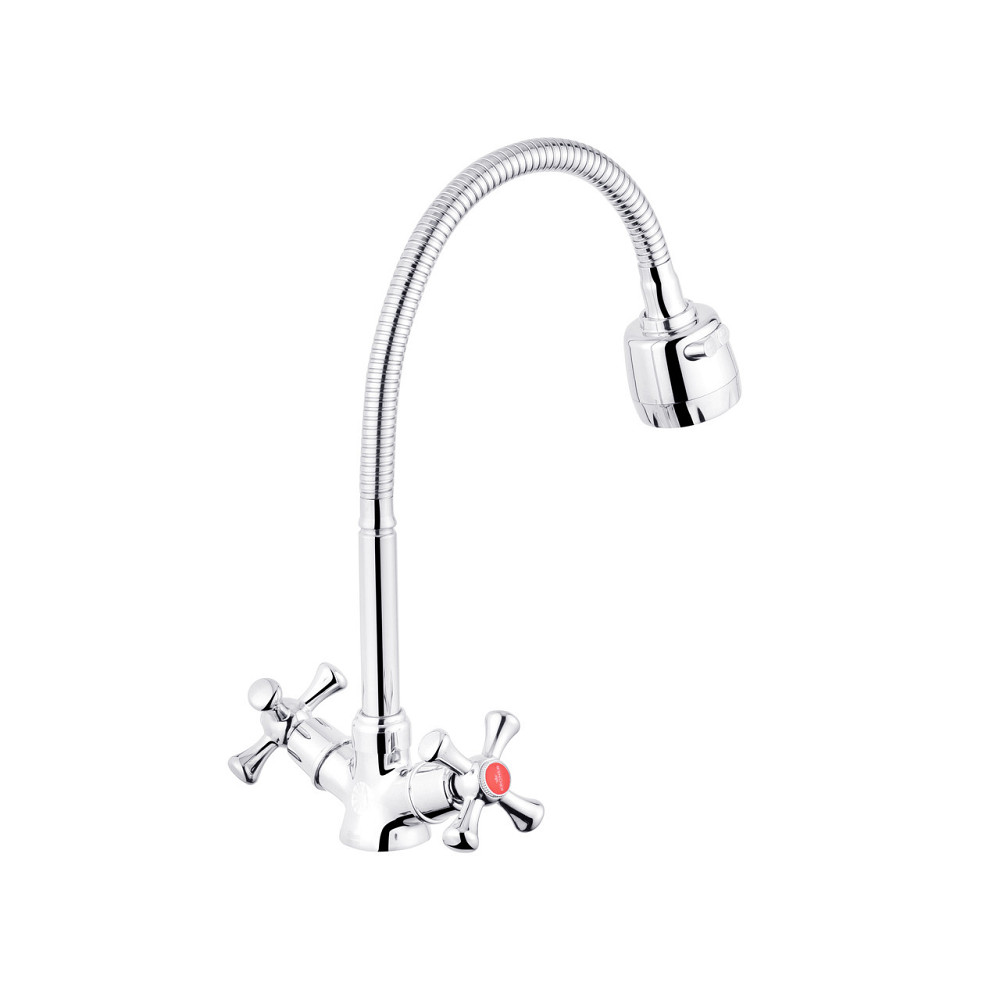 Змішувач для кухні з гнучким виливом Kroner KRM Rhein - C030-1 2 режими лійки Київ - фото 3