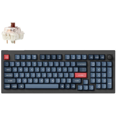 Клавиатура Keychron V5 Max Gateron Jupiter Brown Knob Hot-Swap QMK Wireless/Bluetooth/USB-А UA Black (V5M-D3-UA) Винница - изображение 1