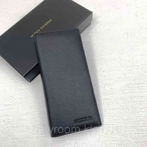 Мужской кожаный бумажник на магните Marco Coverna (msm-8) black Киев