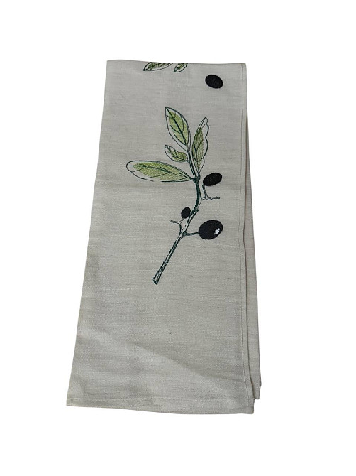 Полотенце п/лен с вышивкой, кухонное Киев - изображение 1