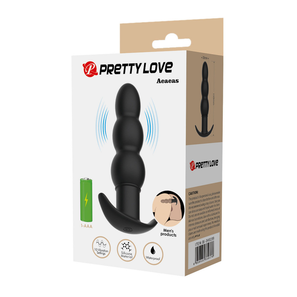 Анальний стимулятор з вібрацією PRETTY LOVE - Aeaeeas Vibrating Anal Plug, BI-040199 Sex Aura Київ - фото 10