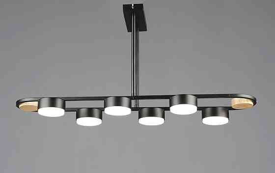 VALESO Люстра стельова світлодіодна на 6 плафонів VALESO N6720/6 GX53 Чорний + Дерево N6720/6 Коломыя