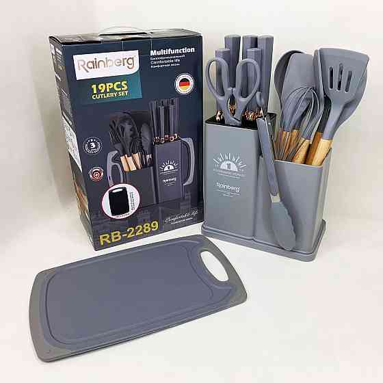 Кухонний набір силіконовий для готування, Підставка під кухонні аксесуари силікон OZ-48 Львів