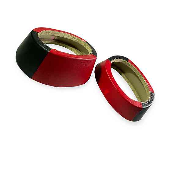 Подиум ОВАЛ (2шт) высокий косой черно-красный кожзам динамика Мукачево