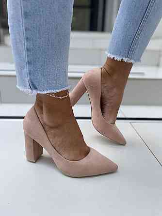 Comer Туфлі жіночі COMER пудра еко-замша каблук 8см 37р. (AH-10 3428) Коломия