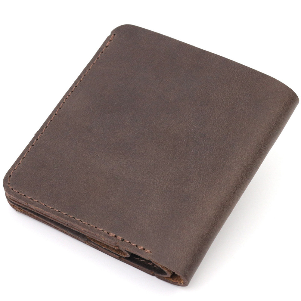 Винтажное кожаное портмоне Коричневый (SHVIGEL) Киев - изображение 6