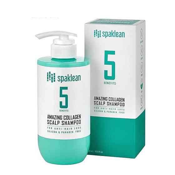 Шампунь восстанавливающий для всех типов волос с коллагеном и аргинином Amazing Collagen Scalp Shampoo Spaklean 500 мл Киев