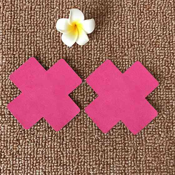 Наклейки на груди Хрестики 8 см рожевий Київ