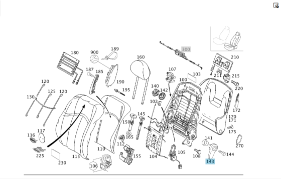 Mercedes-Benz  A2119180134 9051 Ручка поперекового регулювання переднього сидіння чорна CLS C219 E-class S211 E-class W211 Одеса