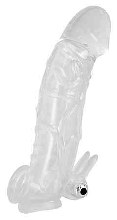 Насадка на член - Chrystal Skin Penis Sleeve Vibro Sex Aura Київ