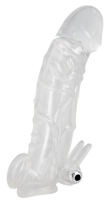 Насадка на член - Chrystal Skin Penis Sleeve Vibro Sex Aura Київ - фото 5
