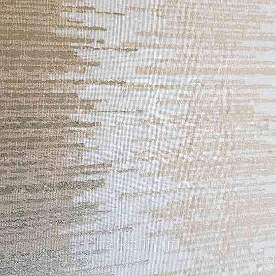 Шпалери флізелінові еко Galerie Metallic FX 0,53Х10 англійські смуги розмиті золотисті піщані молочні Київ