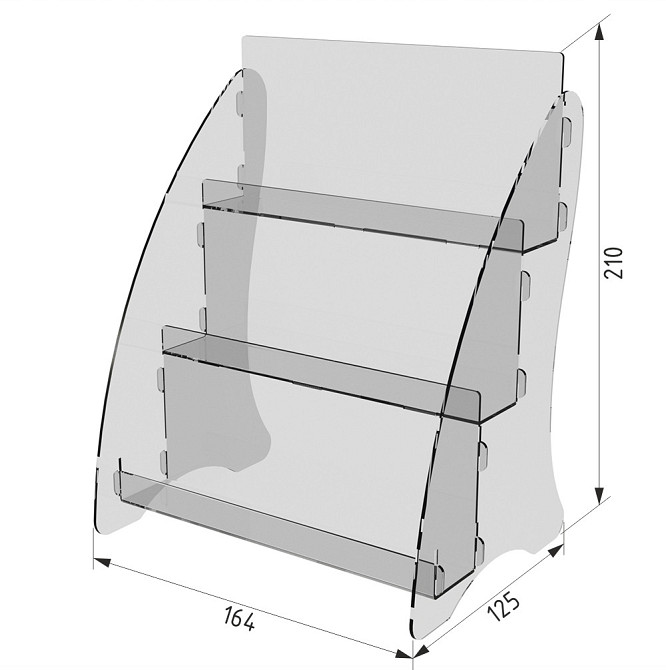 Подставка под лаки EKOSTAR ГЛ-3-164х125х210мм Киев - изображение 2