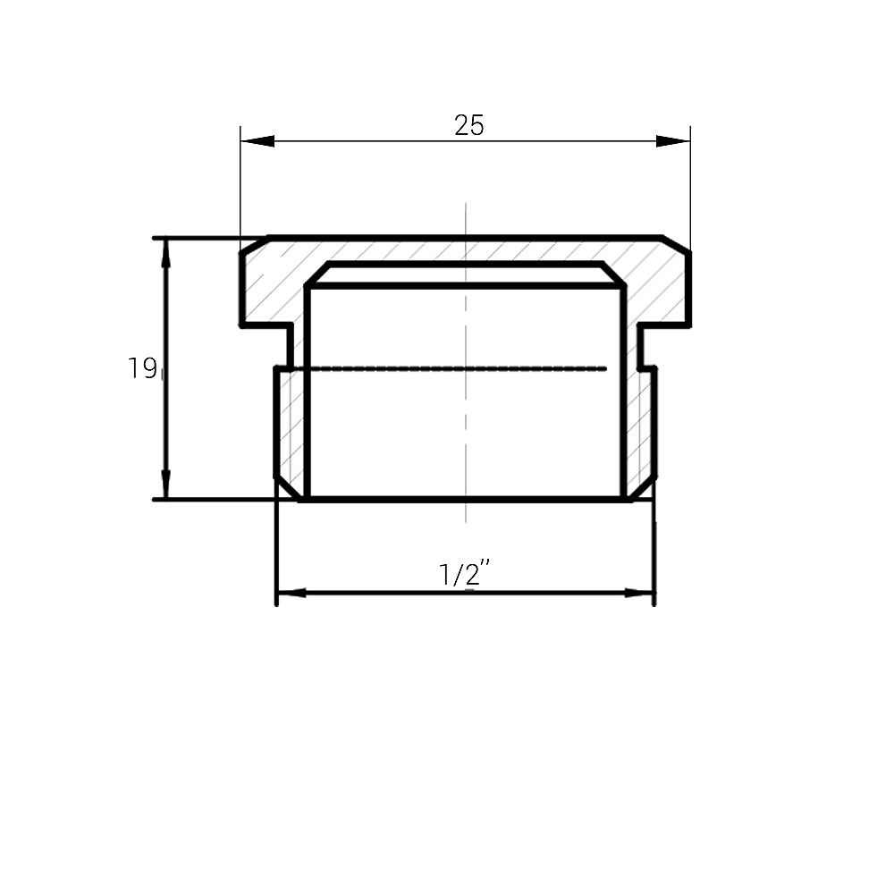 Заглушка 1/2″З нікельована під пломбу NC302P OPTIMUM Тернополь - изображение 3