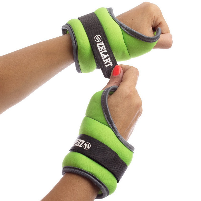 Утяжелители-манжеты для рук Zelart FI-1965-1 2x0,5кг Вишнёвое - изображение 2