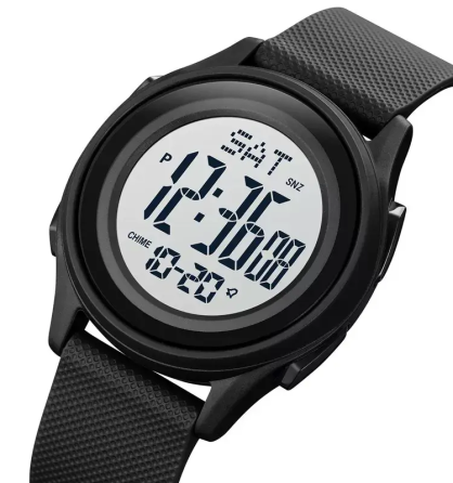 Чоловічий спортивний наручний годинник Skmei 1893 (Чорний з білим циферблатом) Вінниця