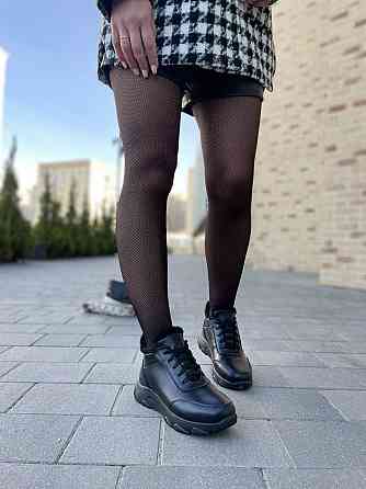 Кроссовки женские G.S.V. черные натуральная кожа зимние 38р.39р.40р. (5295) Коломыя