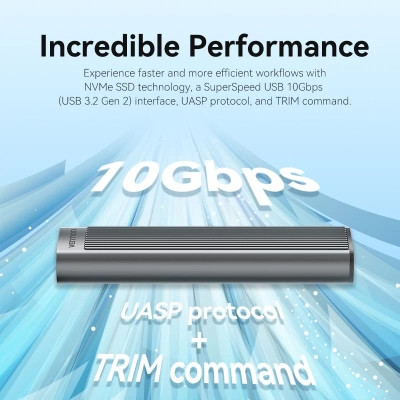 Кишеня зовнішня Vention SSD M.2 (NVME) M-key USB Type-C 3.2 10Gbps Heat Sink Aluminum (KPKH0) Вінниця - фото 10