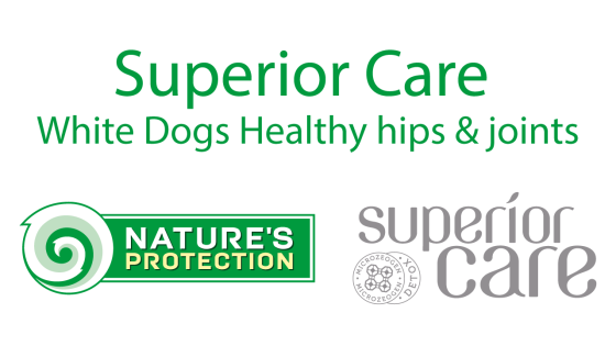 Nature's Protection Superior Care White Dogs Healthy hips & joints Беззернові ласощі для дорослих собак із білим забарвленням з білою рибою,  Київ