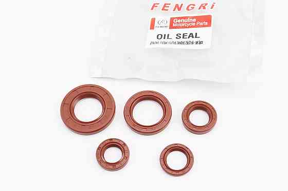 Сальники к-кт 5шт (15x25x5; 17x25x4; 17x27x6; 24x43x6; 25x37x6) двигуна, Suzuki Sepia, від 10шт -15% Київ