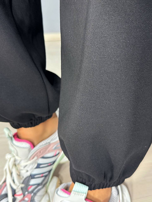 Штани жіночі A-N 27090 джогери спортивні на резинці трикотажні чорні, чорний, L Київ - фото 18