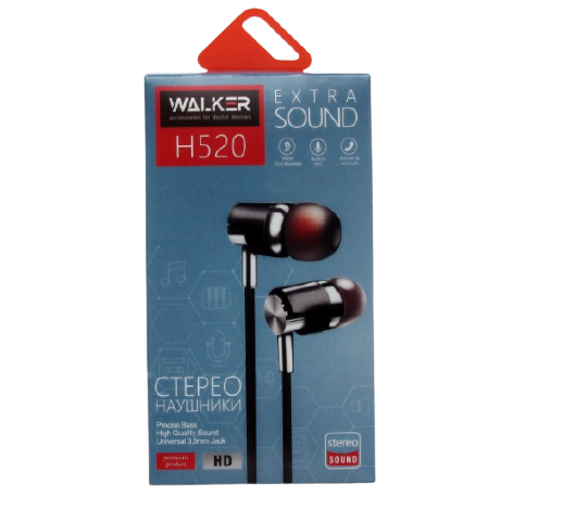 Навушники WALKER H520 AUX з мікрофоном чорний Житомир