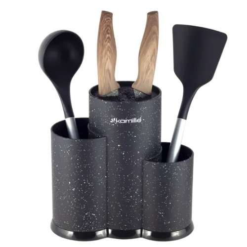 Підставка для ножів 22см (чорний,бiлий,коричн.,сiрий) 7608 KAMILLE Житомир - фото 9