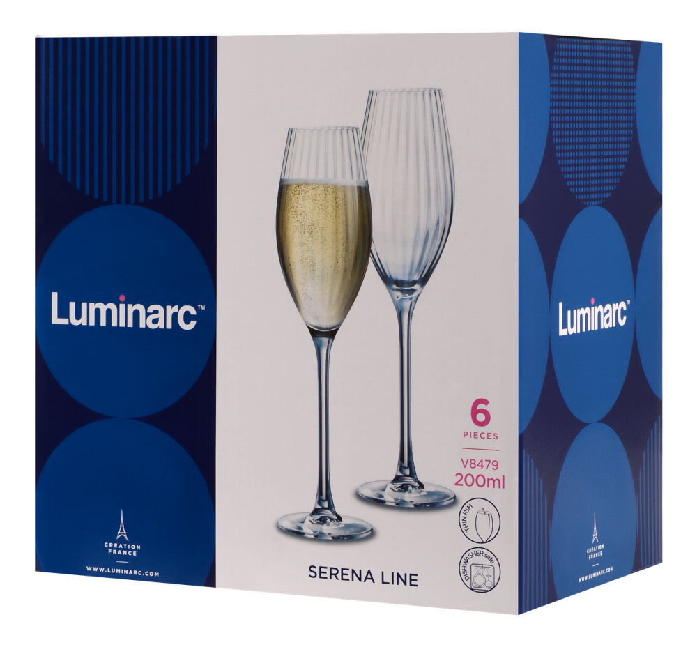 Набір келихів Luminarc Serena Line, 6х200 мл (6988986) Київ - фото 3