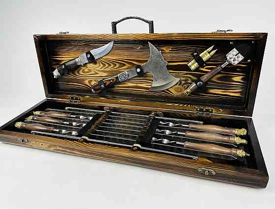 Подарок для мужчины Набор подарочных шампуров ручной работы САФАРИ HAPPY DAYS Тернополь