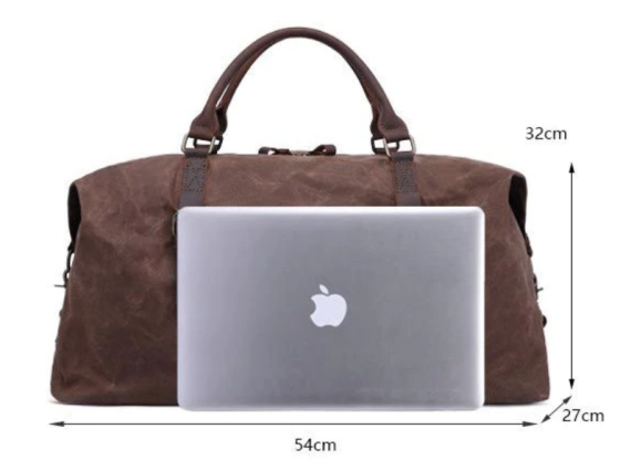 Дорожня сумка текстильна Коричнева (Vintage) Київ