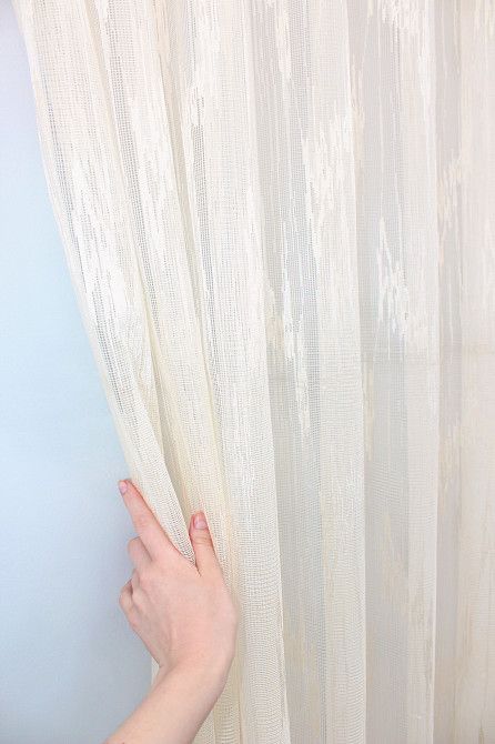 Тюль сітка нейлонова колір ванільний 1074т Київ - фото 4