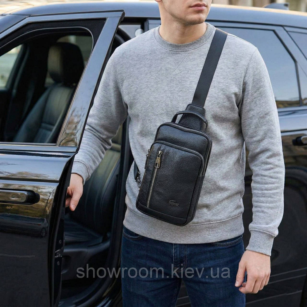 Чоловіча сумка на груди (слінг), бананка, барсетка Lacoste (0441) Київ - фото 7