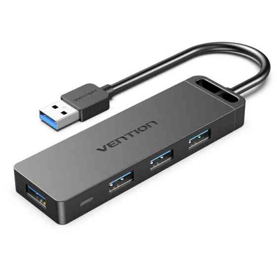 USB-хаб Vention 4-Port USB 3.0 Hub With Power Supply 0.15M Black (CHLBB) Киев