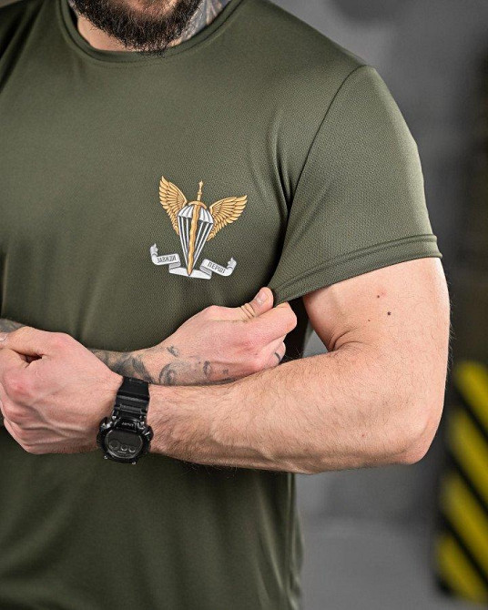 Тактична волога відводна футболка завжди перша олива ДЛ6472 Одеса - фото 4